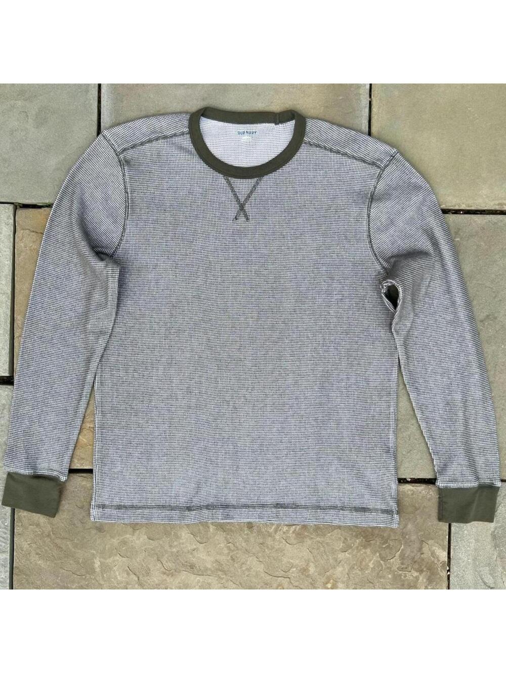 2 Tone Olive Green/Waffle Knit Thermal